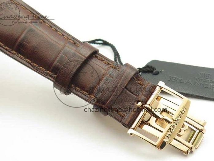 0309 Villeret 6651 RG ZF 1:1 Best Edition White Dial On Brown Leather Strap A Unique 8097